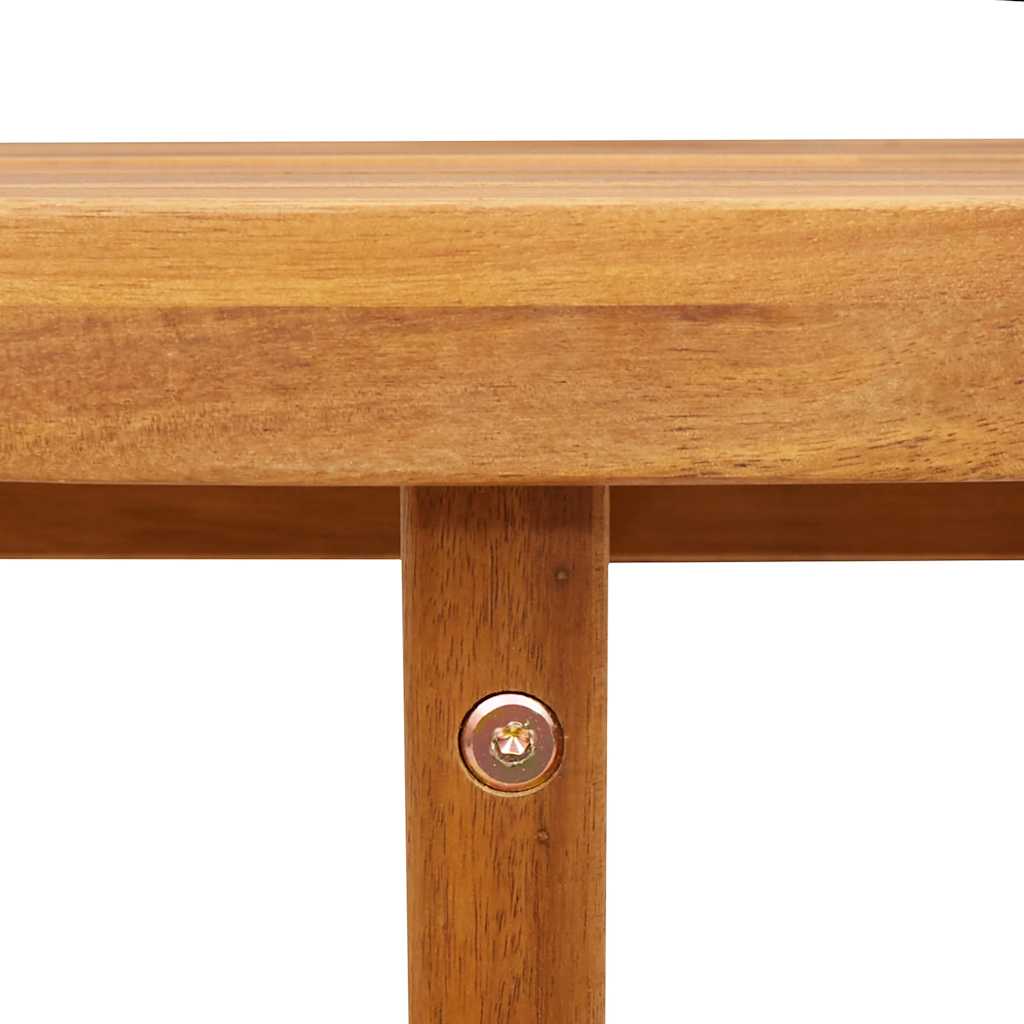 Outdoor Dining Table Round Ø110 X 75 Cm Solid Acacia Wood