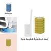 Disposable Toilet Brush Wands With Replaceable Heads Easy To Clean Toilet Bowl Lid And Corner Dirt Plastic Material Blue Yellow Purple