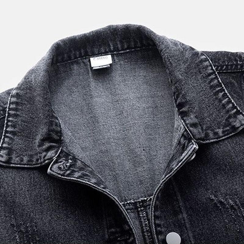 Black Denim Vest Women's Short Coat Large Pocket Sleeveless Vest Korean Style Spring and Summer Simple All-match Loose Top