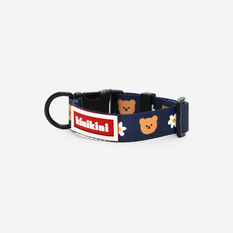 [Earp EarpXKINIKINI]DOT FLOWER BEAR COLLAR-NAVY
