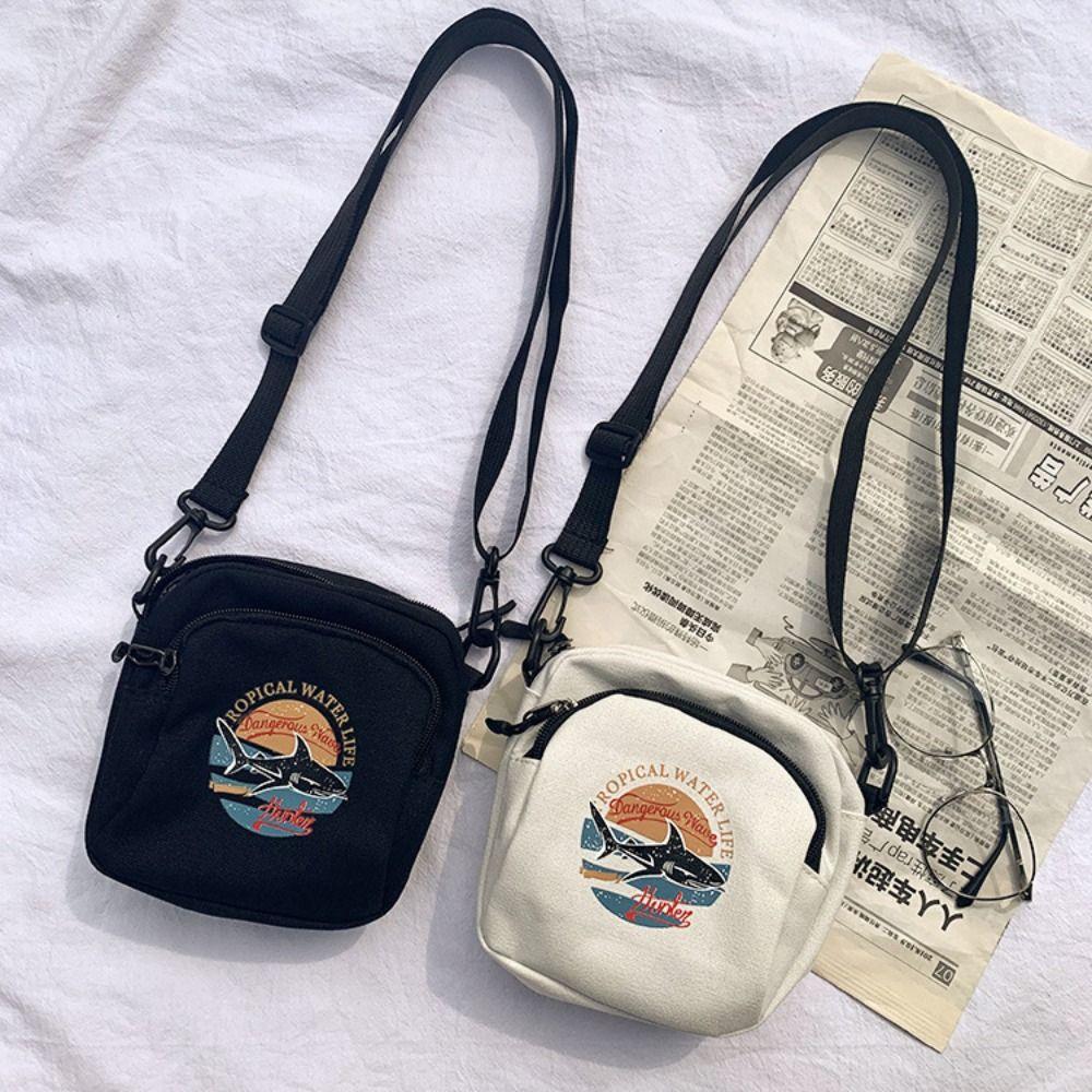 Canvas Small Cloth Shoulder Crossbody Bags Harajuku Mini Canvas Handbags Students School Bag