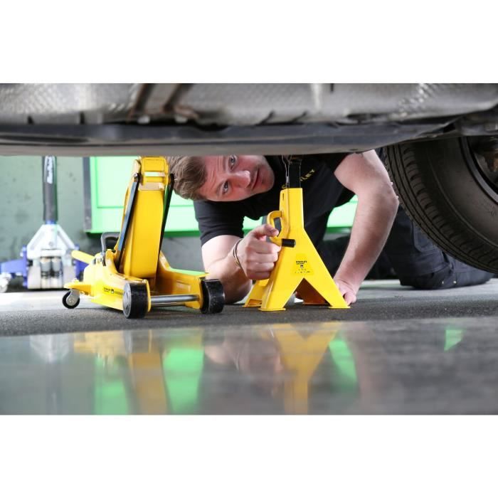 STANLEY - Paire de Chandelles 2 tonnes - STMT81255-1 - Système de crémaillère pour adapter la hauteur