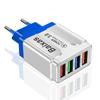 Colorful 4-USB 3A Travel Charger for Phone & Tablet: Multi-Standard (EU/US/UK)