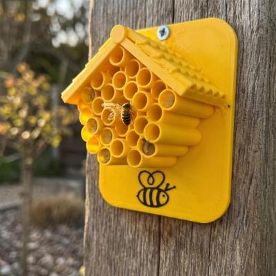 Casa de Abelhas Impressa em 3D Hotel Colmeia para Exterior para Jardim Quintal Varanda Pequena Colmeia para Abelhas Borboletas Joaninhas Polinizadores