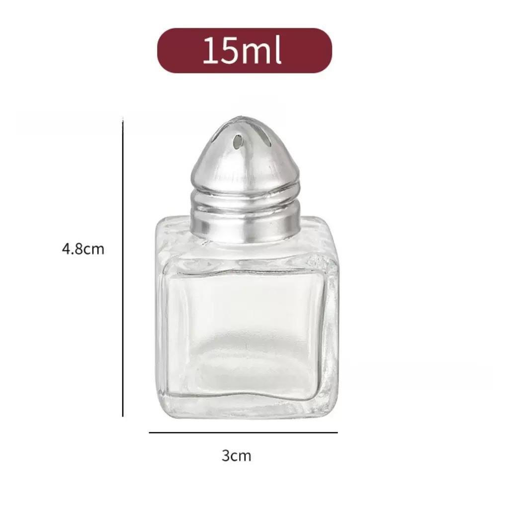 Mini Spice Glass Jar with Pour Holes: Portable & Sealed Seasoning Bottle for BBQ & Kitchen