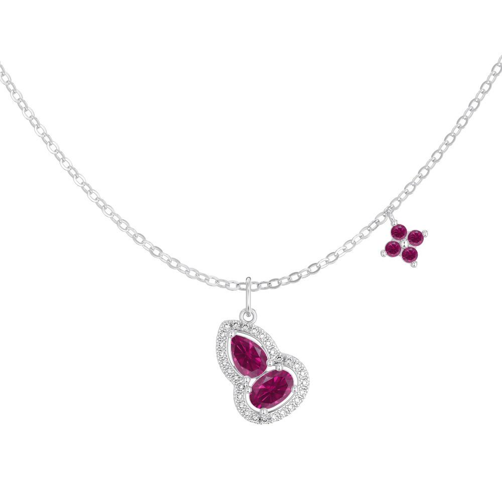 Xiaohongshu S925 Sterling Silver Gourd Pendant Necklace - Elegant Chinese Style Clavicle Chain for Women S925 Sterling Silver