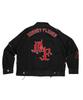 Monkey Flower Unisex Embroidered Graphic Denim Jacket Black / Ms0Wdj01U81