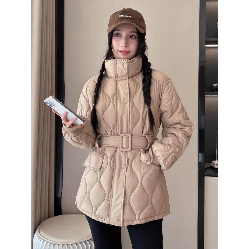 

Женская новая тонкая талия холодо- и ветрозащитная легкая утолщенная пушистая теплая свободная высококачественная ткань повседневная спортивная хлопковая одежда XXL хаки