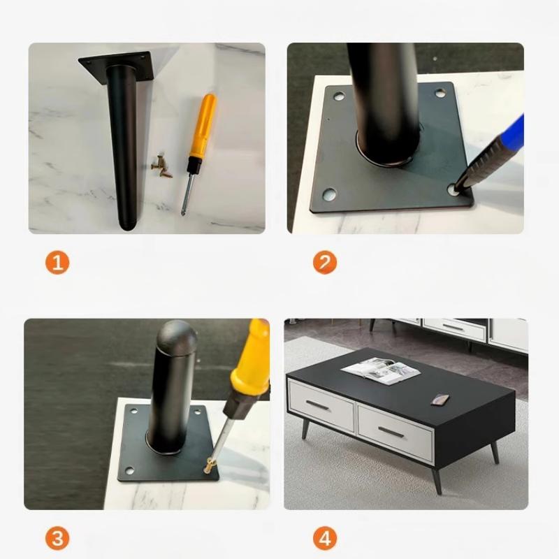 10-30cm Metal Furniture Legs Black Gold for Coffee Table Feet Sofa Chair Bathroom Cabinet Replacement Legs Hardware 4pcs