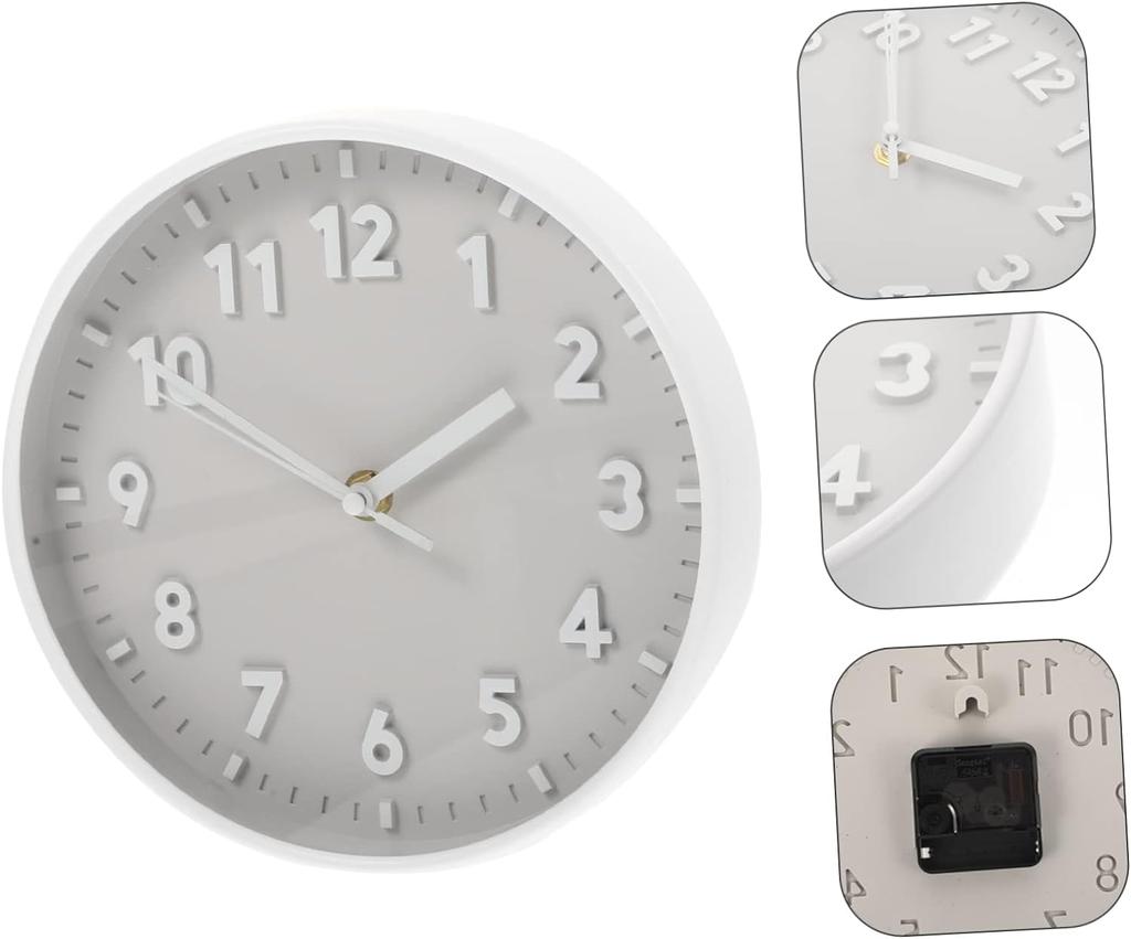 Minimalist Three-dimensional Digital Wall Clock Non-punching Silent  Non-ticking Wall Clock for Kitchen Bedroom Living Room