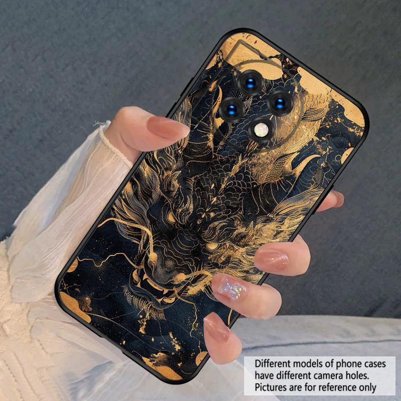 

Golden Dragon For OnePlus 8 9 11 12 13 10 Pro 9RT 8T 12R Ace 3 5 2V Nord CE 2 4 Lite N20 SE 30 N200 silicone soft phone case OnePlus 11