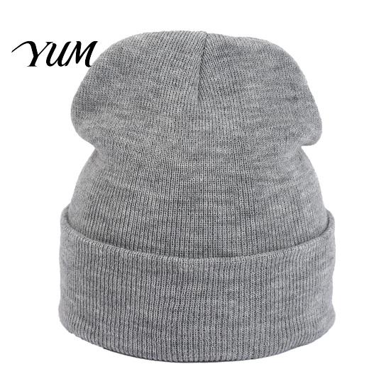 Outdoor Sports Winter Hat Unisex Solid Color Knit Beanies, Classic Slouchy Skull Cap for Winter, Knitted Casual Warm Headwear Men Women, Soft Thermal