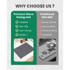 Stone Drying Mat for Kitchen Counter, 16"×12" Heat-resistant Mat, Collapsible and Super Absorbent Dish Drying Stone Mat, Diatomaceous Earth Mats for