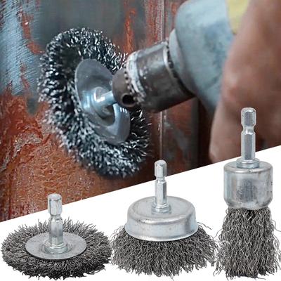 Fast Polishing Electric Wire Brush Rust Paint Removal Steel Electric Drill Shank Wheel Cup Brushes Hex Shank Electric Drill Tool