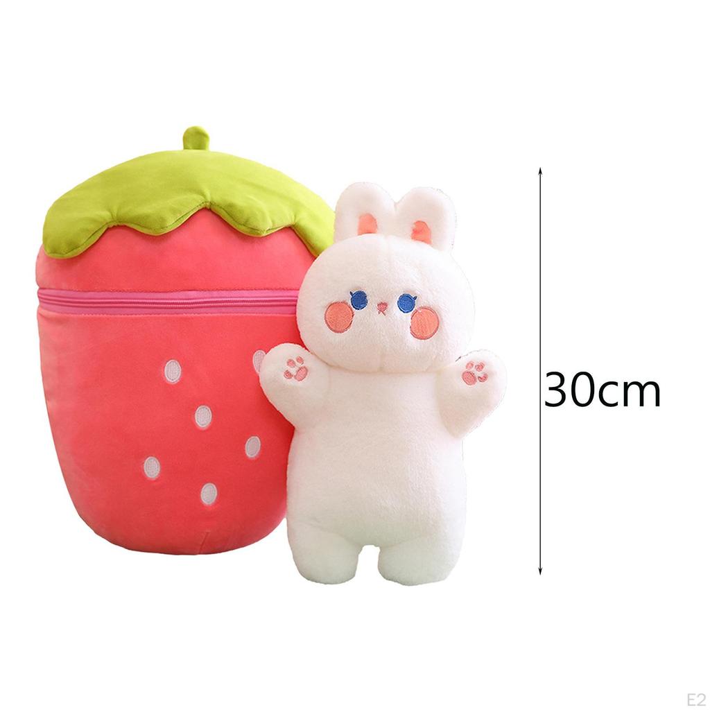 Adorable Reversible Strawberry Animal Plushie Gift for Kids And Adults