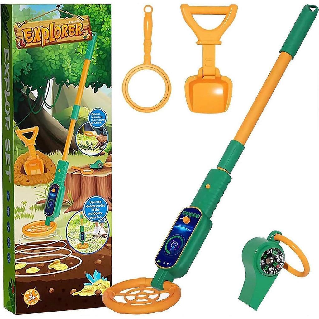 Lightweight Adjustable Kids Metal Detector (60-80cm) - Gold & Treasure Detector for Ages 3-12, Portable Outdoor Exploration Toy, Educational Interacti