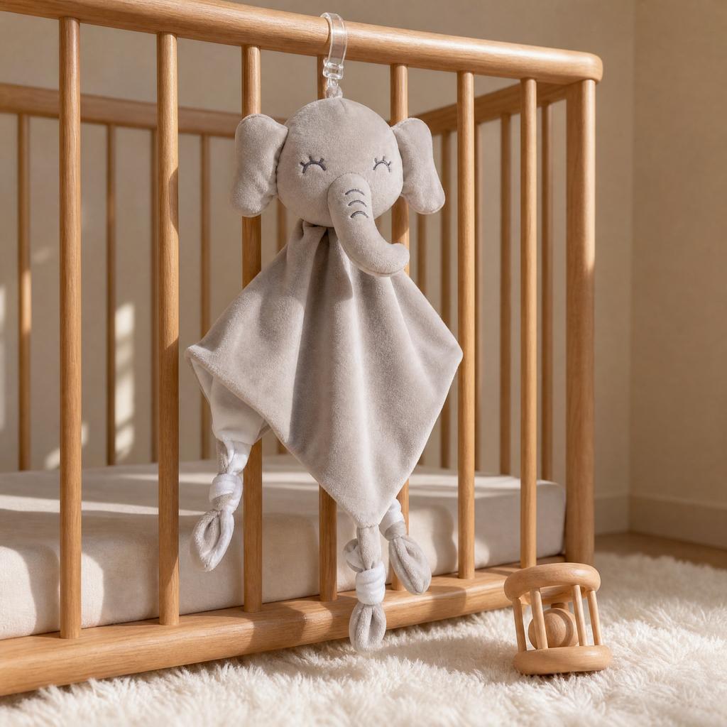 Soft Baby Blanket with Built-in Rattle - Comfort Toy for Infants