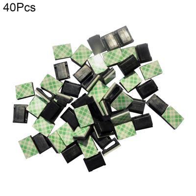 40Pcs Car Vehicle Data Cord Cable Tie Mount Wires Fixing Clips Self-adhesive