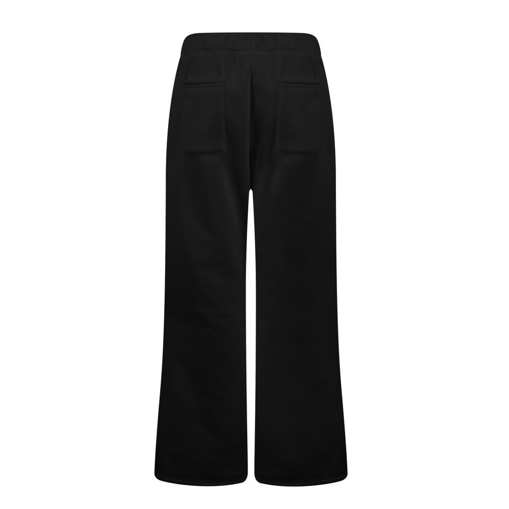 Ladies Fashion Loose Draw String Waist Solid Color Cargo Pants Leisure Flares