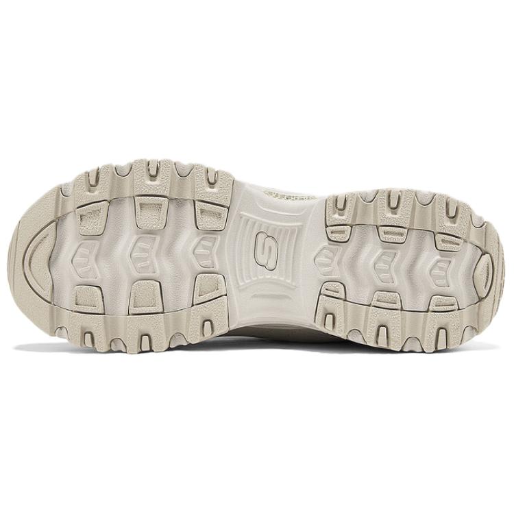 Skechers DLites Comfortable Versatile Height Increasing Low Top Dad Shoes Women Sneakers Off-White 150864-NAT