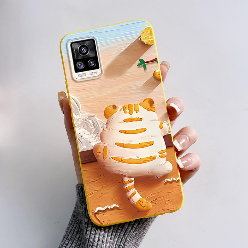 For Vivo V20 2021 Case V2040 Cute Cat Bear Frog Cover Soft Silicone Slim Phone Case For Vivo V20 V 20 VivoV20 V2025 V2024 Bags
