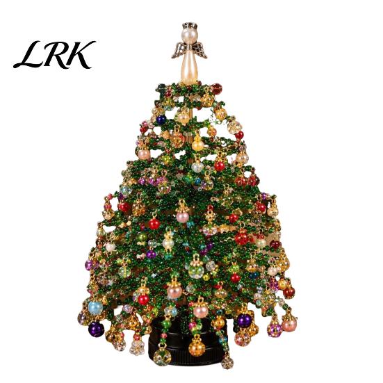 Kerstboom Kralen Knutselen DIY Handgemaakt Kralen Mini Tafelblad Kit, Kristallen Kerst Feestelijke Bureau Decoratie Set, Ornament voor Plank Openhaard Decoratie, Vakantie