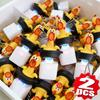 2 Stück schreiendes Hühnchen Schlüsselanhänger Sound-Licht-Effekt Druckknopf Stressabbau Fidget Spielzeug Tasche Anhänger Neuheit Geburtstagsgeschenk