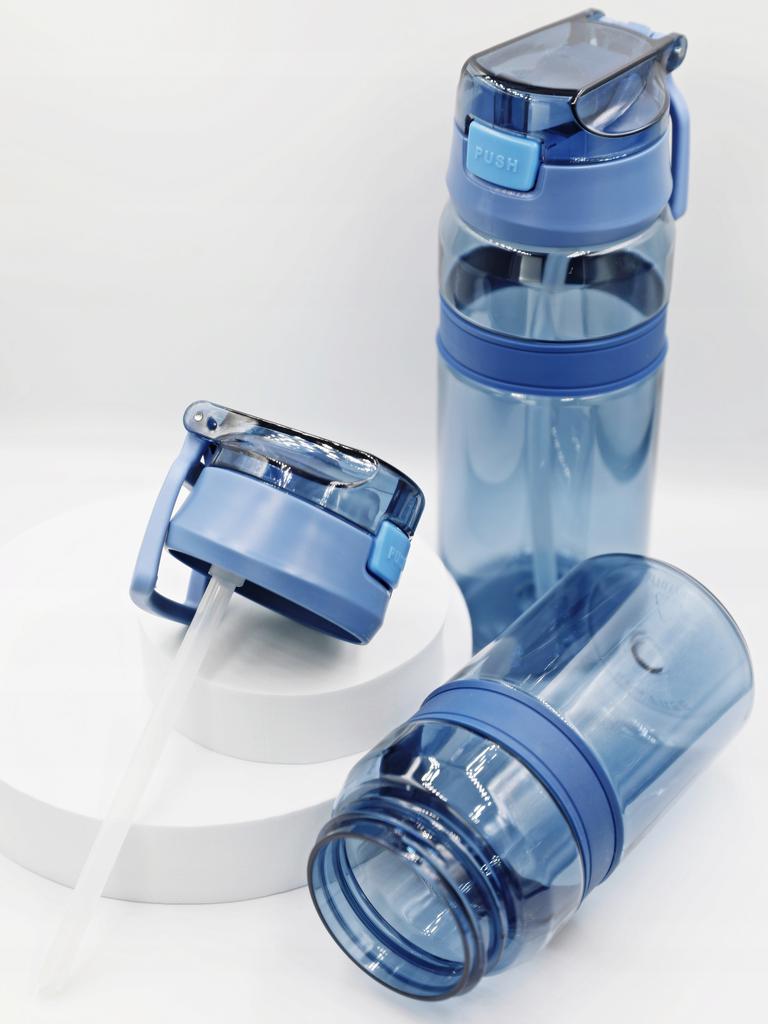 WATER BOTTLE JUICE TRITAN BPA FREE 600ml MIX COLOR 22 CM