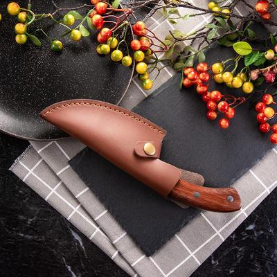 5"6" pollici Copricoltello Chef Macellaio Utensili da cucina Manico a codolo intero Custodia in pelle Fodero per coltello per disossare coltello