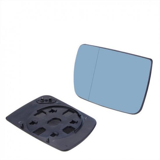 Car Rearview Mirror Glass Heated Blue Pair For BMW X5 E53 2000-2006 Left + Right