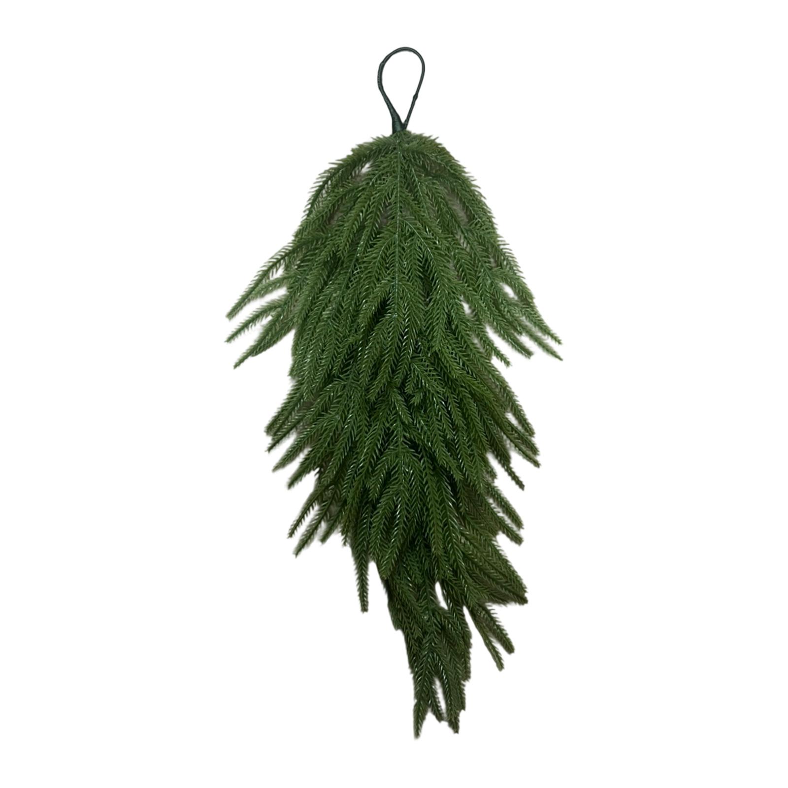 

Christmas Artificial Teardrop Door Decoration, Fake Needle Teardrop Door Decoration One Size зелёный