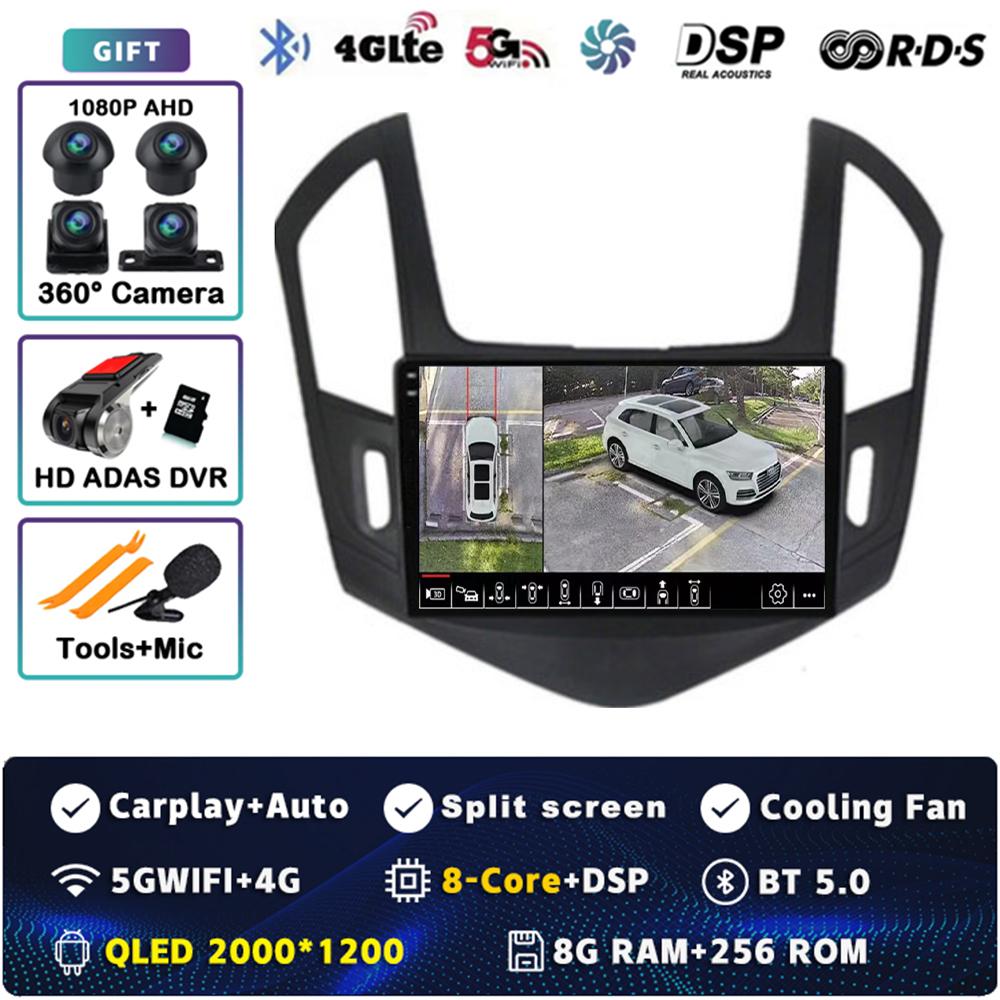 Android 14 Car Radio For Chevrolet Cruze J300 J308 2012 - 2015 Player Multimedia GPS Navigation Stereo CarPlay Auto 4G+WIFI DVD