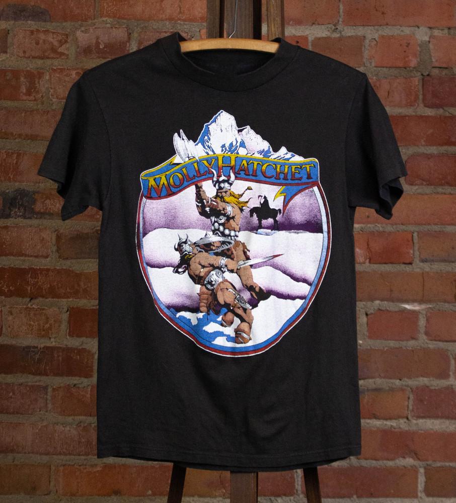 Хлопковая черная футболка унисекс Molly Hatchet Band Tour Concert Полный размер Для мужчин SE249 XL
