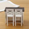 1/12 Miniature Dollhouse Furniture Metal Bar Table and Chair Set for Realistic Dollhouse Scene Display Decoration