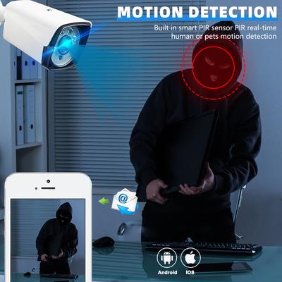 8-kanałowy rejestrator DVR 1080p System bezpieczeństwa kamer CCTV 5MP Zewnętrzna IP66 Wodoodporny Zdalny monitoring Noktowizja Zestaw do nadzoru wideo