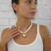 Bunte Perlen Choker Halsketten Dicke Perlen Farbige Anhänger Schmuck Damen
