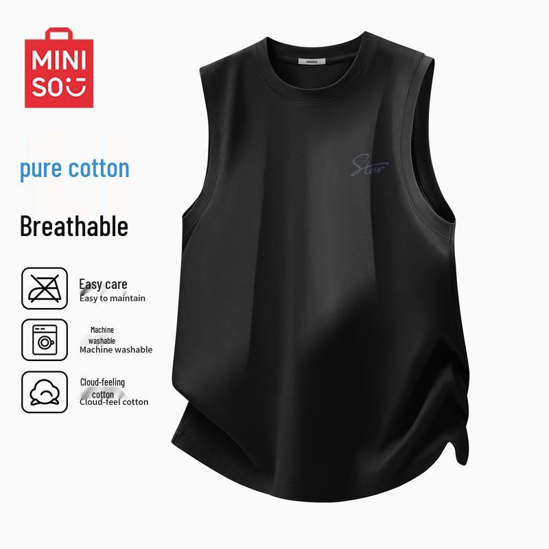 MINISO Men s Breathable Sleeveless T-Shirt L