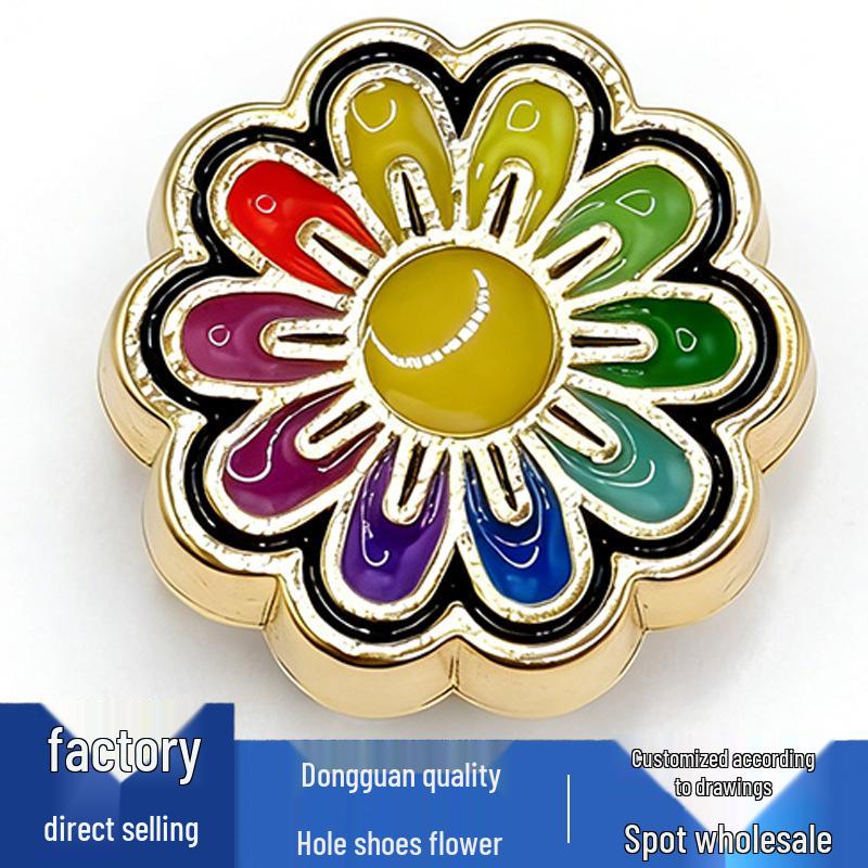 Metal Flower Series Shoe Charms: Crocs Flower Accessories & Buckles
