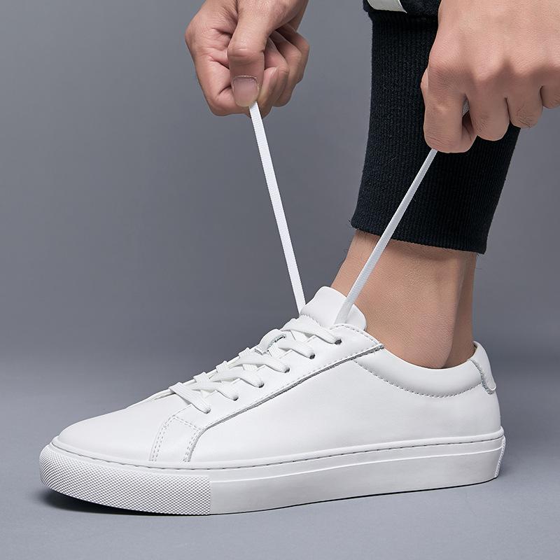 The first layer of cowhide thick-soled white shoes is customized in whole batches and ordered in whole batches.