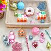 Rainbow Macaron Candy Color Christmas Ornament Set - Gift Box & Party Hanging Decorations