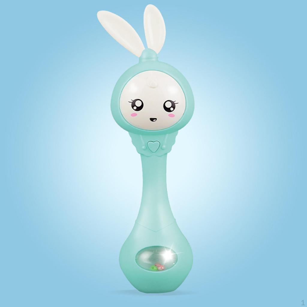 Cartoon Baby Shaking Rattle Hand Bell Music Light Teether Toy