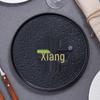 Minimalist Nordic Solid Color Ceramic Plate for Steak and Dessert, Mars Crater Rim Design