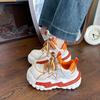 Spring new contrasting color platform dad shoes women's casual sports shoes platform muffin shoes versatile outdoor trendy shoes
