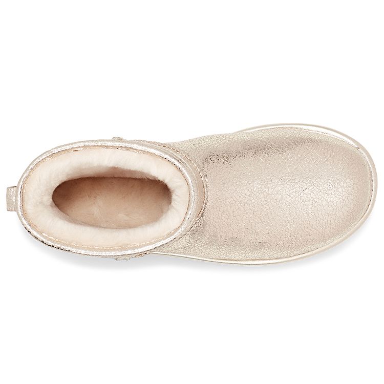 UGG Classic Mini Sheepskin Warm Waterproof Durable Non-Slip Comfort Short Snow Boots Women Boots Light-Gold 1125234-SGD
