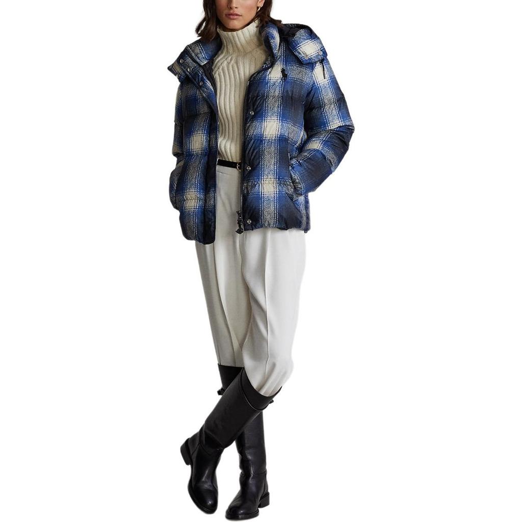 Polo Ralph Lauren FW25 Small Pony Logo Embroidered Waterproof Plaid Jacket Down Coat Women Jacket WMPOOTWN2820095-400