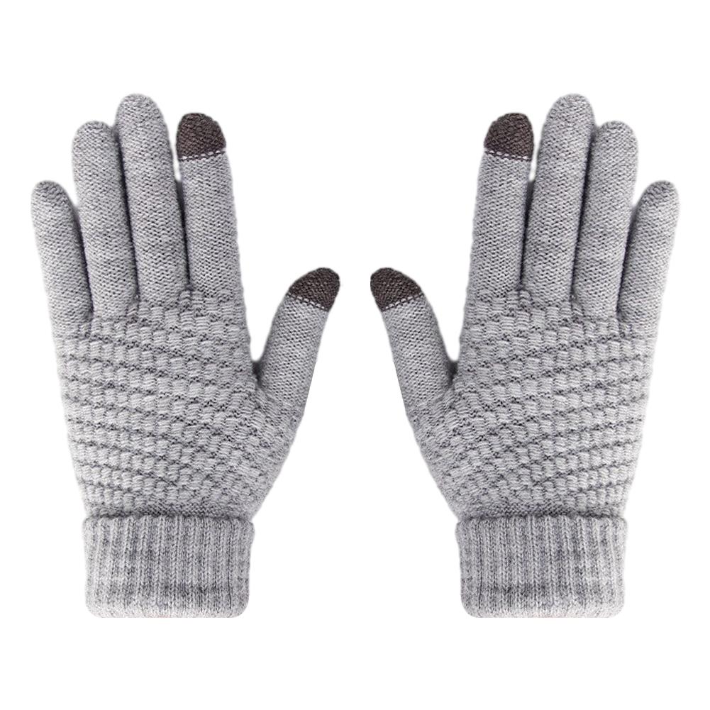 

Плотные шерстяные перчатки для тепла, дизайн для сенсорных пальцев - перчатки для сенсорных экранов армия зеленый