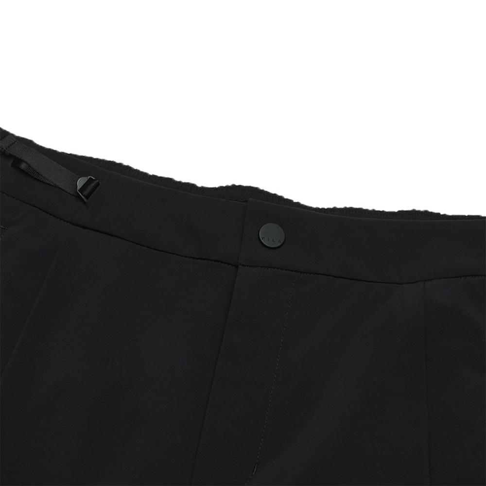 Fila Athletics Explore Series Simple Solid Color Zipper Loose Straight Casual Pants Women Bottoms Deep-Black A11W527801F-BK