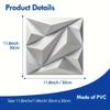 10 Stück Mattschwarze PVC 3D-Diamant-Wandpaneele Einfache DIY-Installation für Wohnzimmer Schlafzimmer Küche TV-Hintergrundwandpaneele