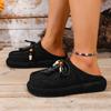 Women Sneakers Outdoor Leisure Vacation Shoes Designer Flat Spring Sneakers Women Closed Toe Thick Soled Half Slippers Women