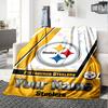 Name Custom Pittsburgh Steelers Print Flannel Blanket High Quality Warm Comfortable Cover for All Seasons Perfect for Gifts Home Decor
